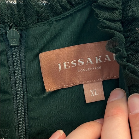 JessaKae Dark Green Multicolor Floral Formal Dress - Picture 5 of 6